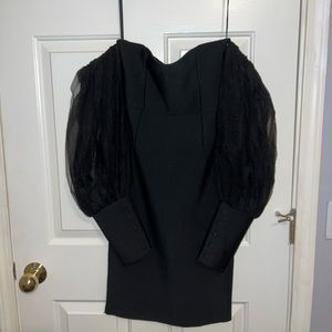 Size medium black dress with puffy sleeves